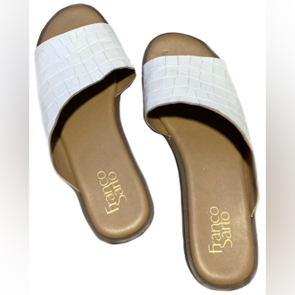 Franco Sarto Leather Slides Size 7.5-8